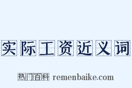 实际工资近义词是什么意思的图片